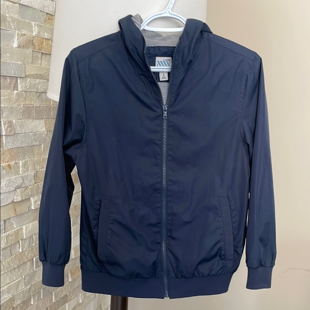 Navy Blue Zip-Up Jacket